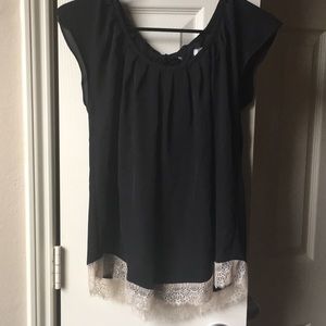 NWT Black lace Lauren Conrad shirt